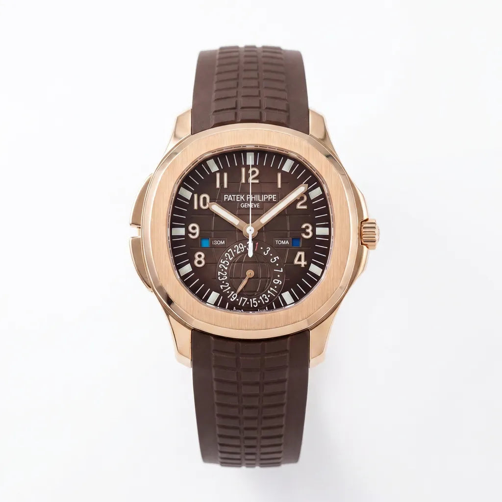 PP Brown Dial Rose Tone Travel Watch