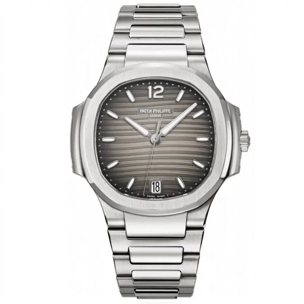 PP Grey Wave Dial Stainless Steel Bracelet Watch