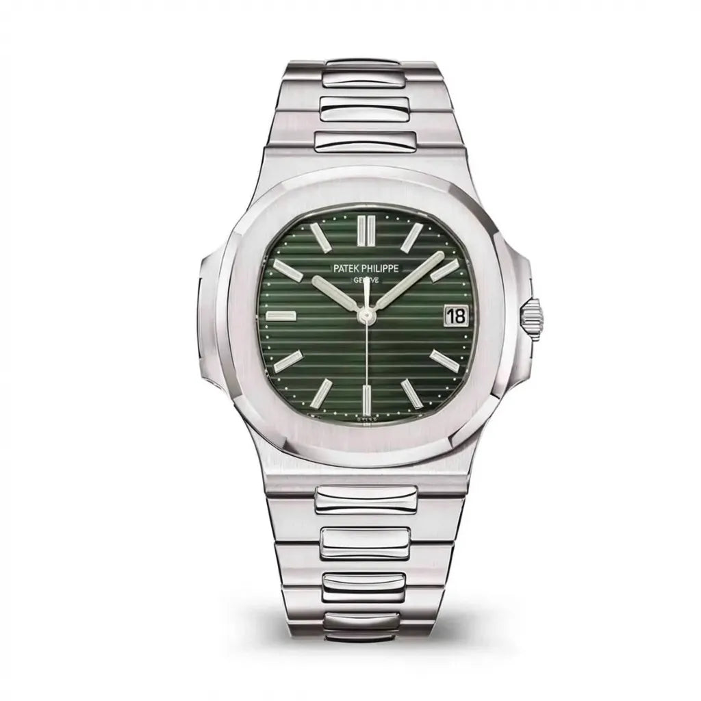 PP Olive Horizontal Dial Stainless Steel Bracelet Watch