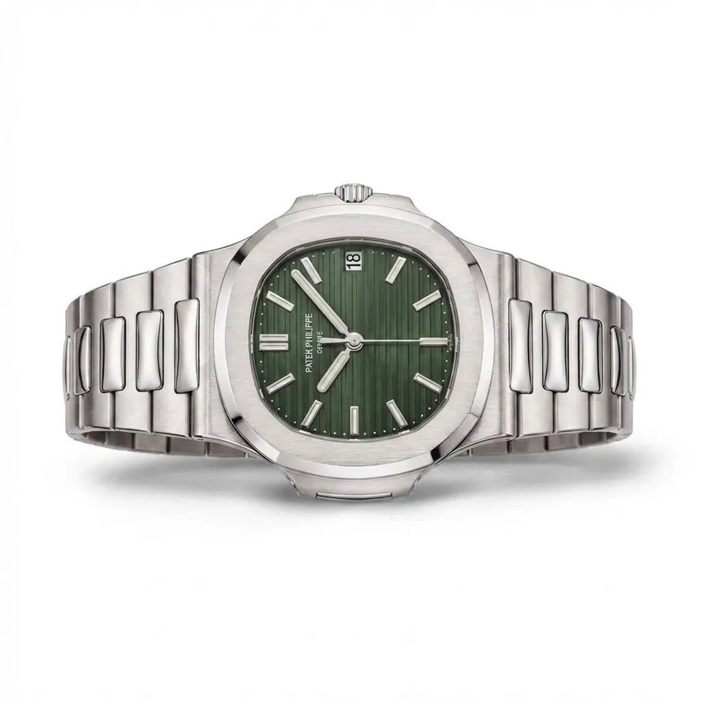 PP Olive Horizontal Dial Stainless Steel Bracelet Watch