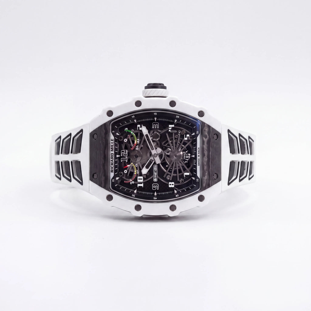 RM Black And White Open Dial Watch