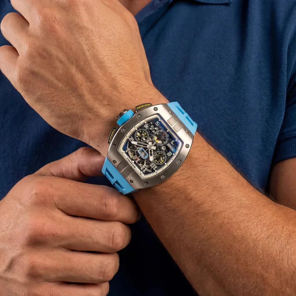 RM Blue Open Dial Watch