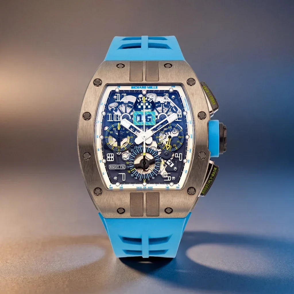 RM Blue Open Dial Watch