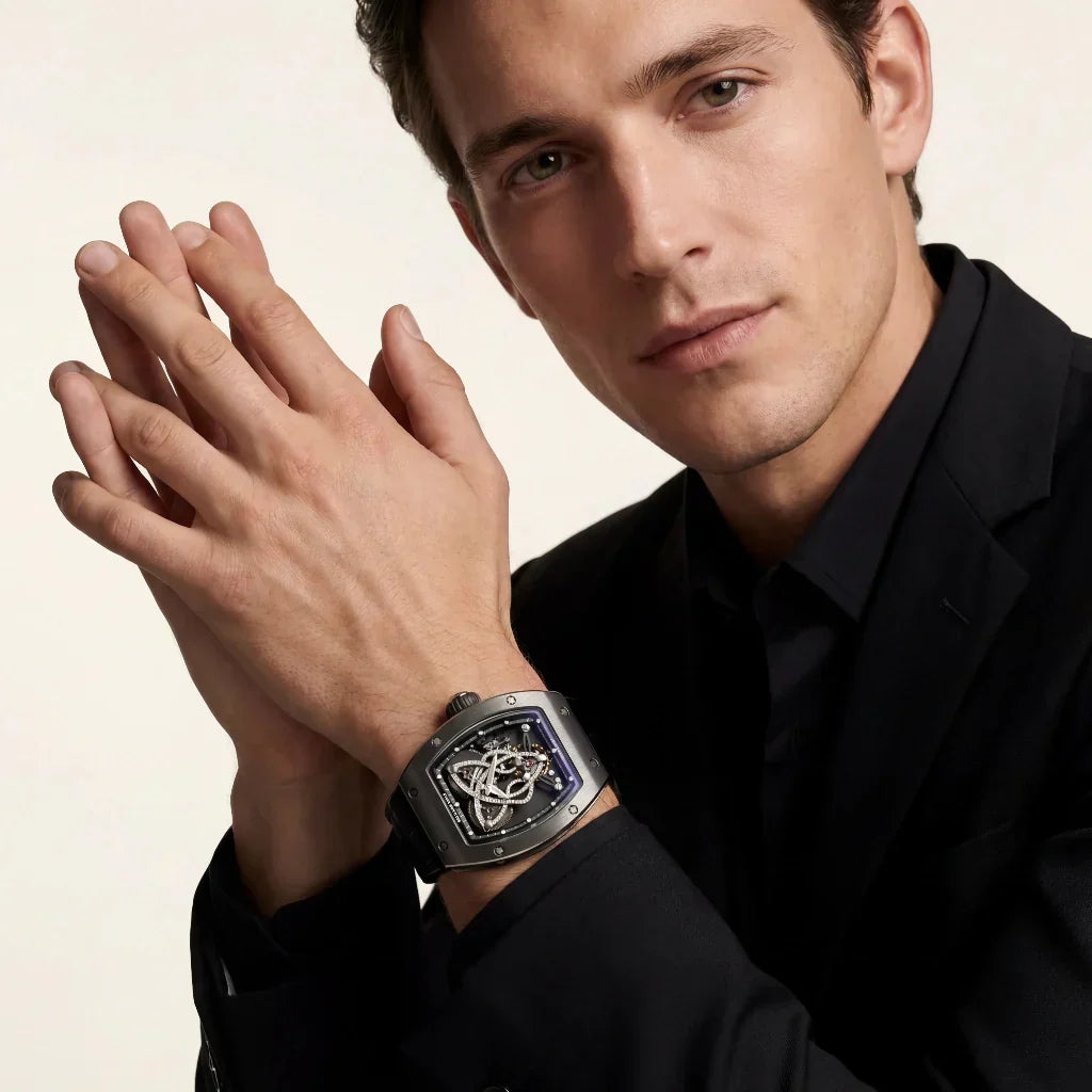 RM Dark Grey Decorative Open Dial Watch