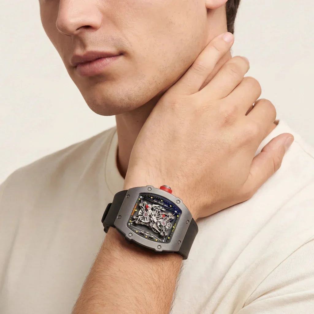 RM Dark Grey Open Dial Watch