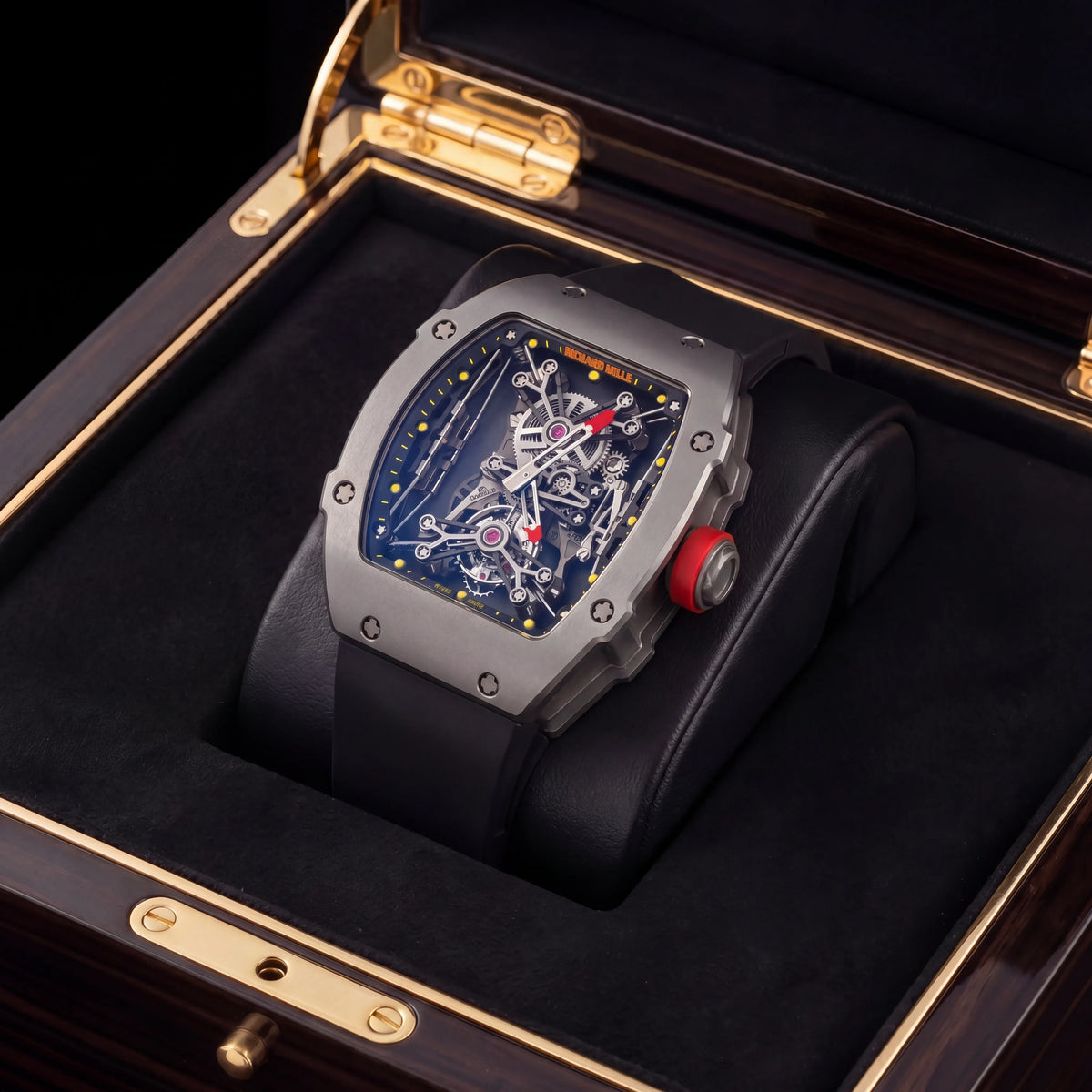 RM Dark Grey Open Dial Watch
