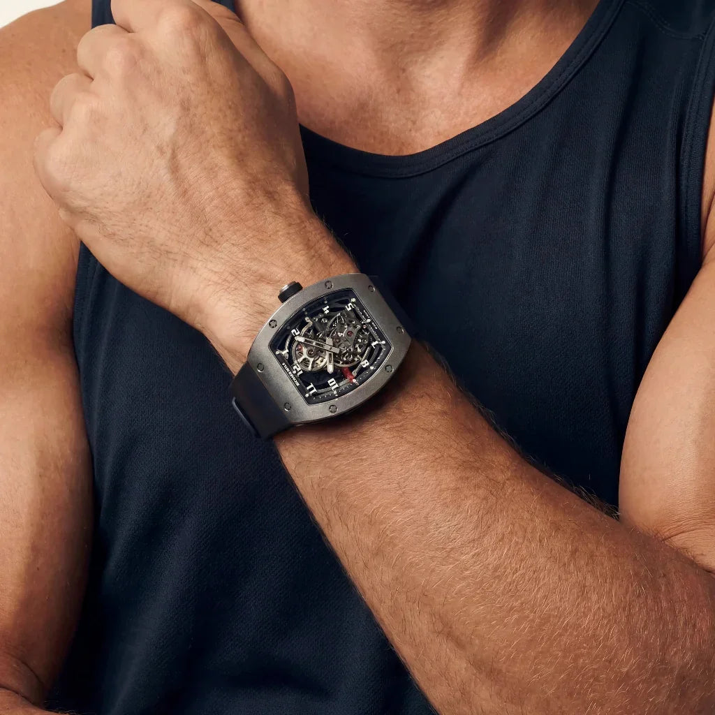 RM Grey Skeleton Style Watch