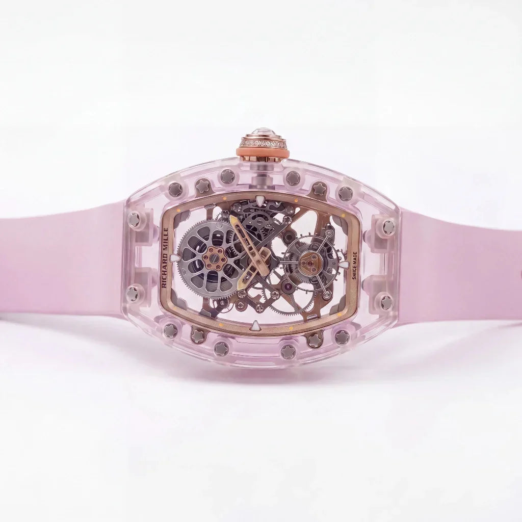 RM Lilac-Pink Frame Skeleton Watch