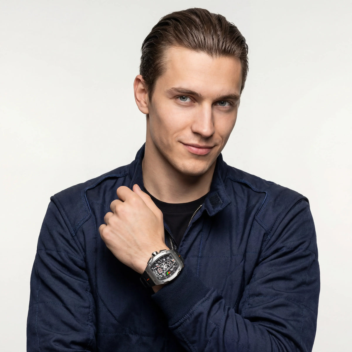 RM McLaren Speedtail Silver Open Dial Watch