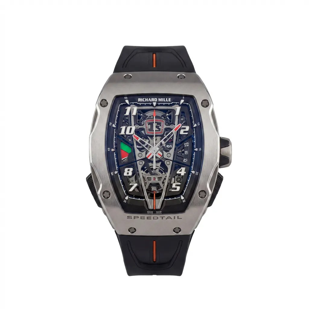 RM McLaren Speedtail Silver Open Dial Watch