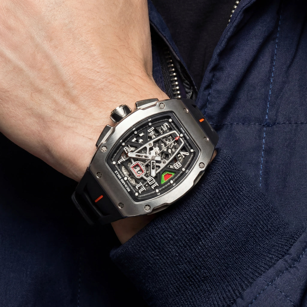 RM McLaren Speedtail Silver Open Dial Watch