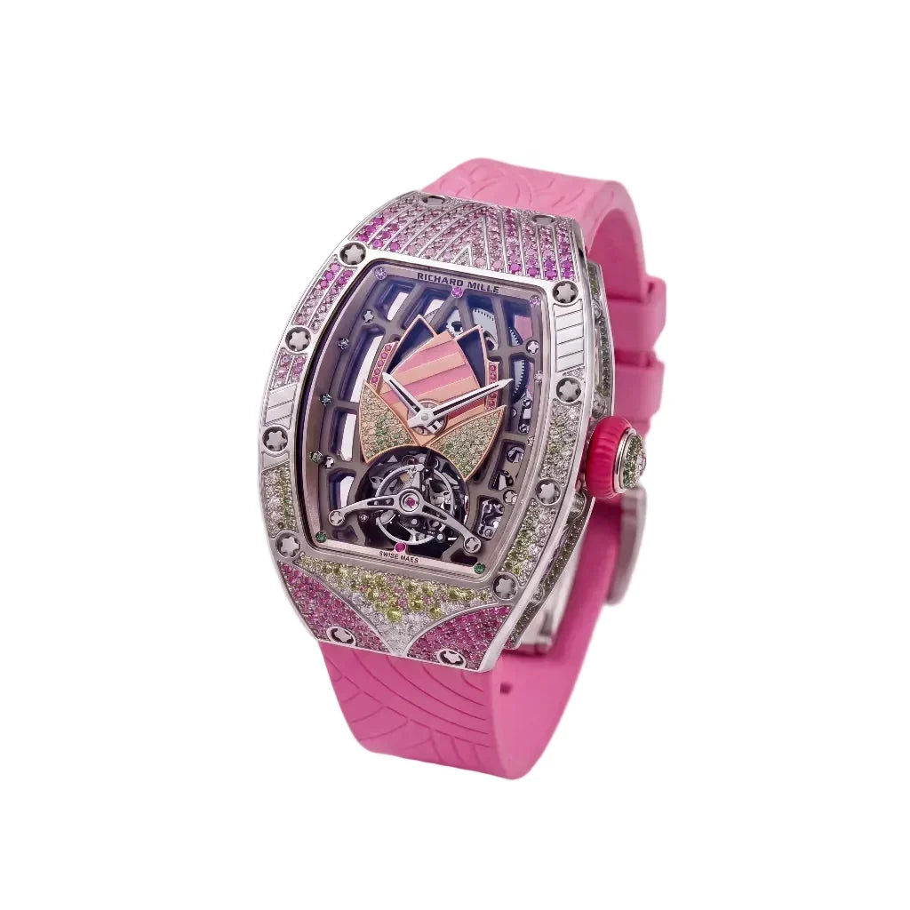 RM Pink Multicolor Stone Set Watch