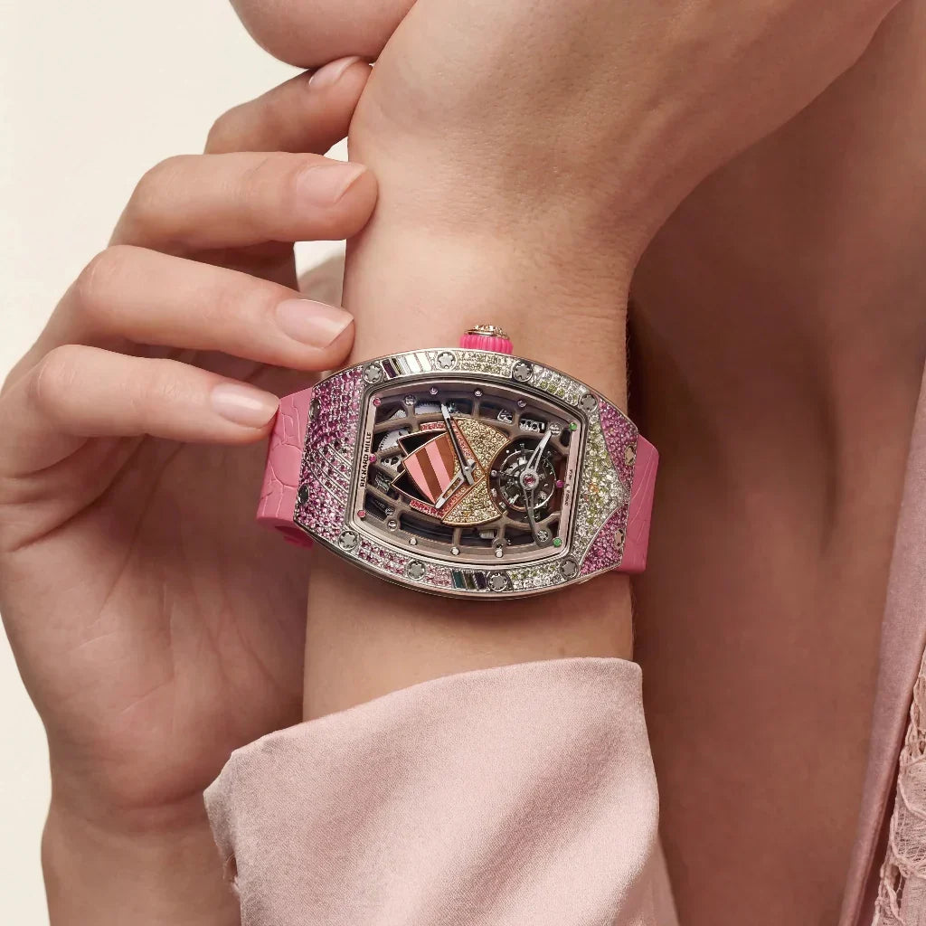 RM Pink Multicolor Stone Set Watch