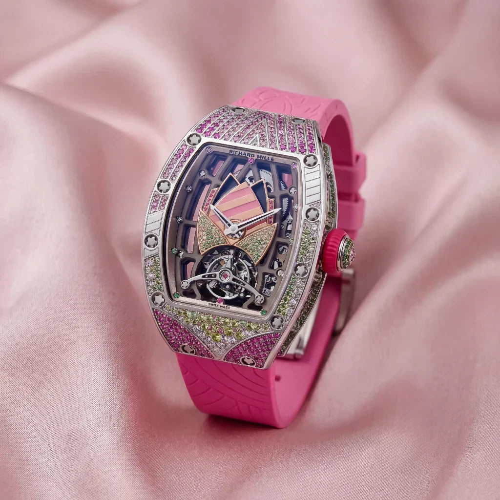 RM Pink Multicolor Stone Set Watch