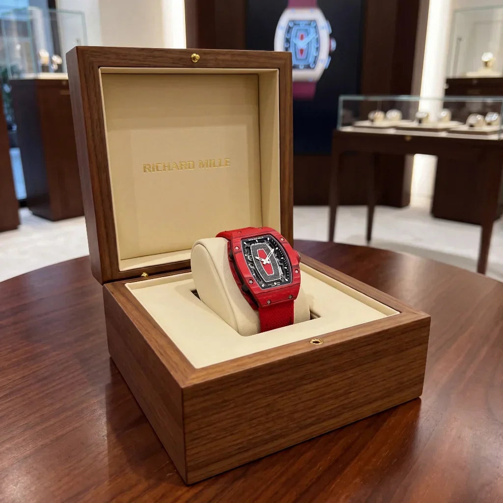 RM Red Panel Dial Watch