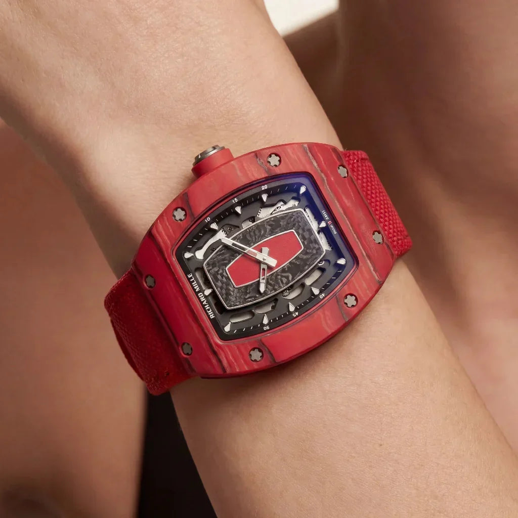 RM Red Panel Dial Watch