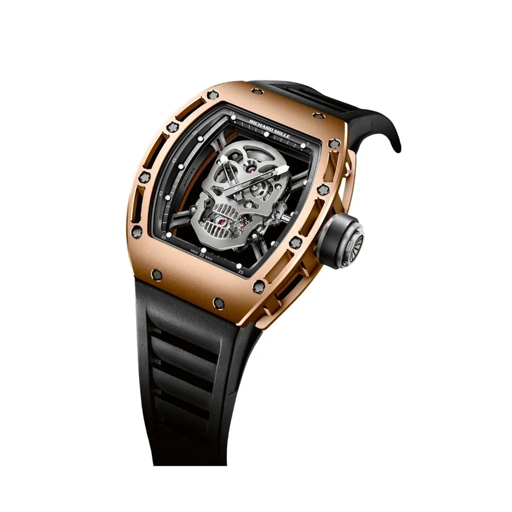 RM Rose Tone Skull Motif Watch