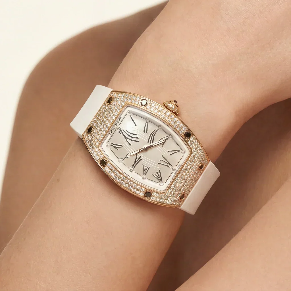 RM Rose Tone Stone Set Ladies Watch