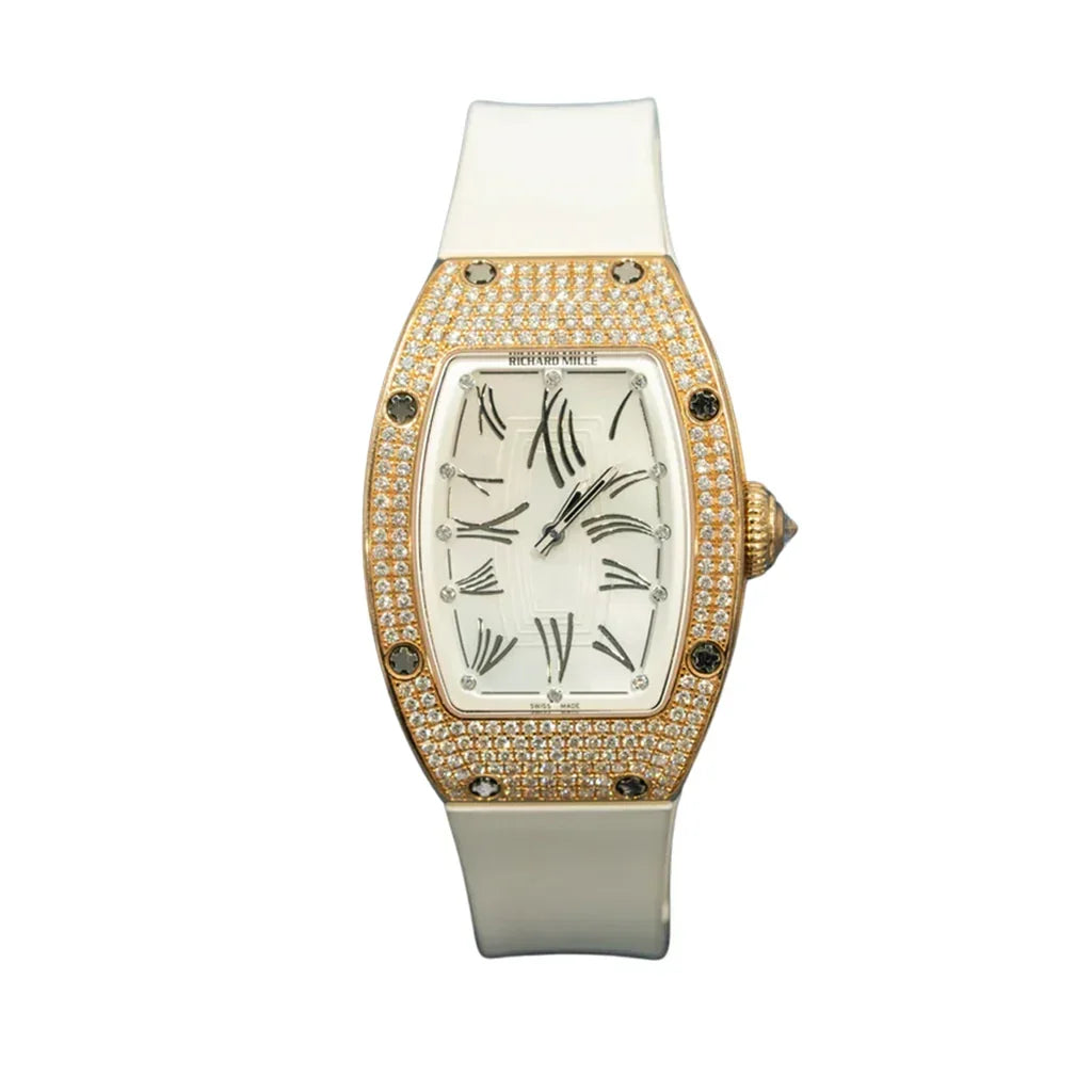 RM Rose Tone Stone Set Ladies Watch