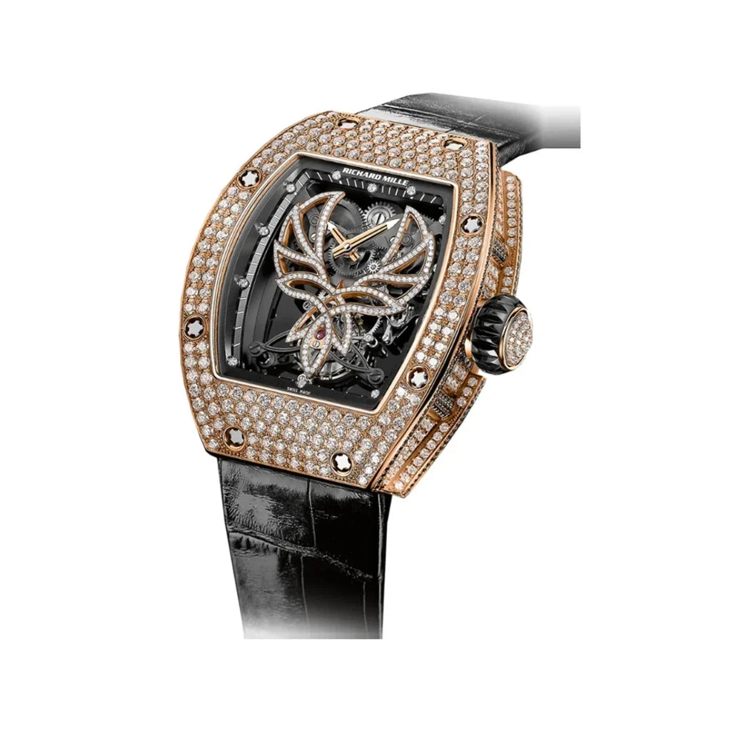 RM Rose Tone Stone Set Phoenix Motif Watch