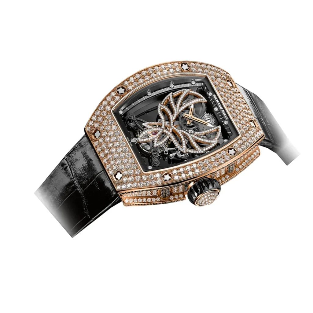 RM Rose Tone Stone Set Phoenix Motif Watch