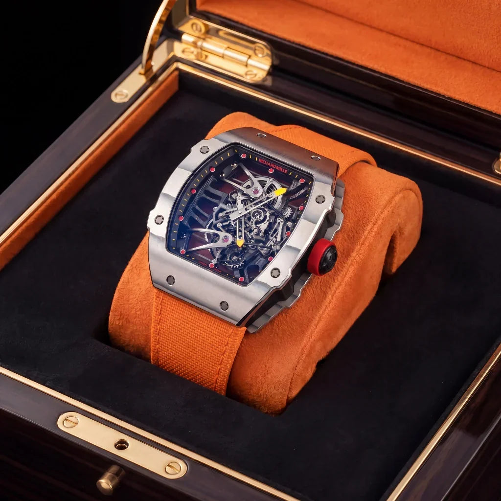 RM Silver Open Dial Watch