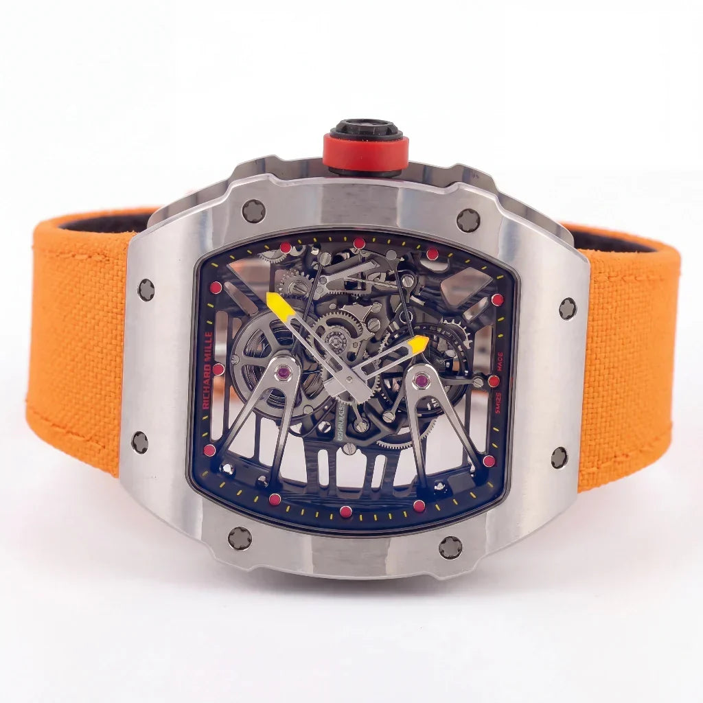 RM Silver Open Dial Watch
