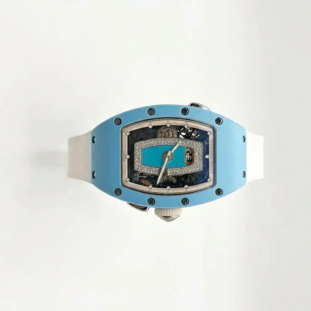 RM Sky Blue Stone Framed Watch