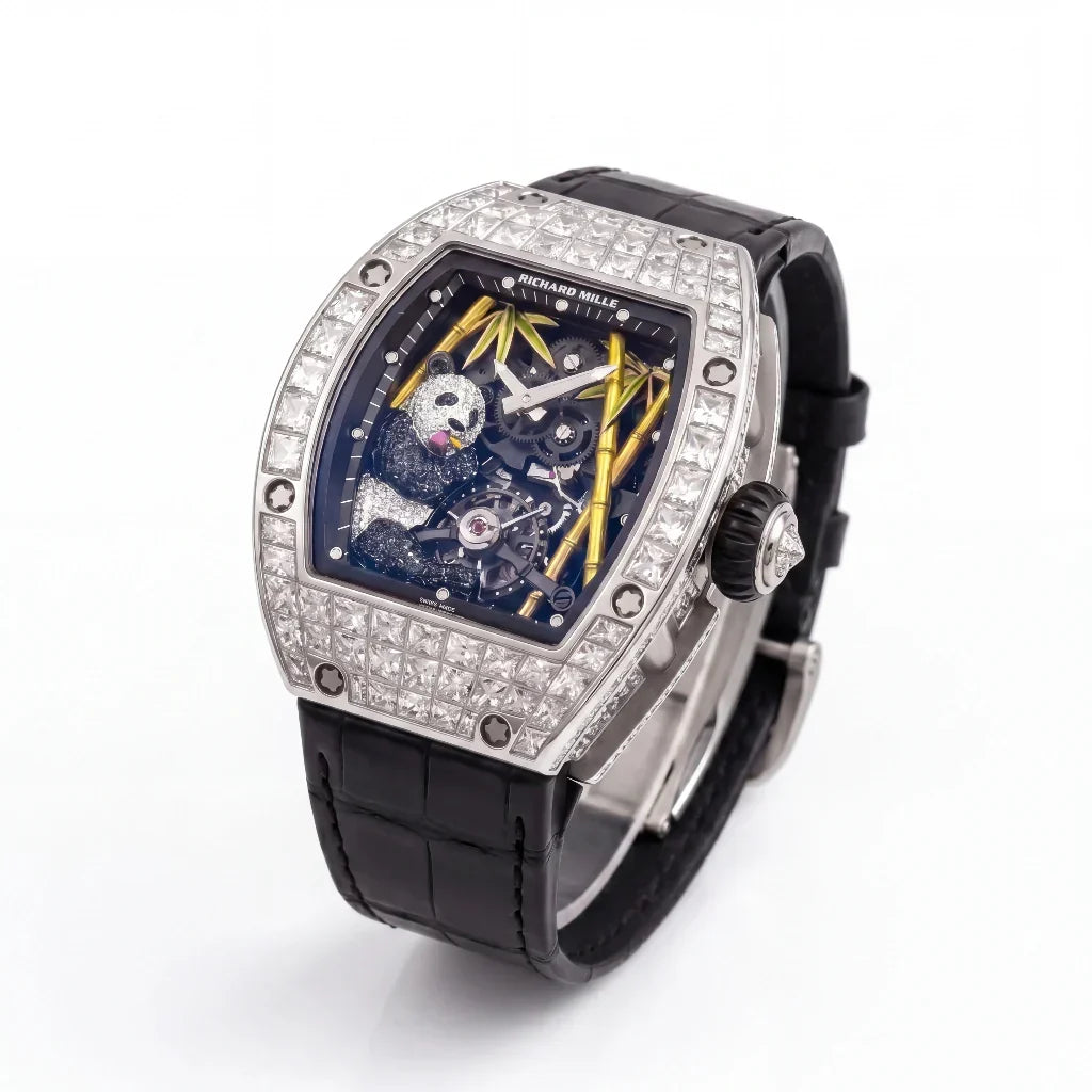 RM Stone Set Panda Motif Watch