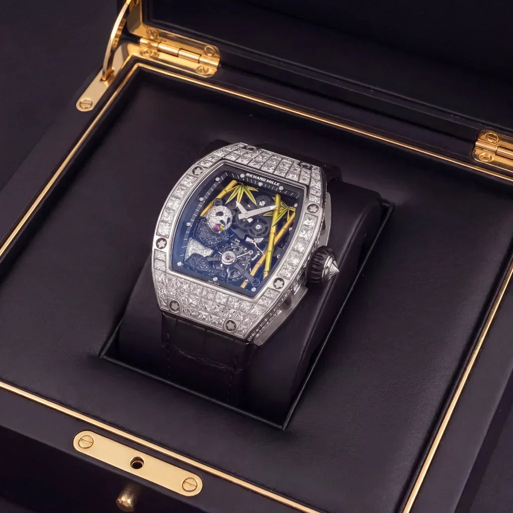 RM Stone Set Panda Motif Watch