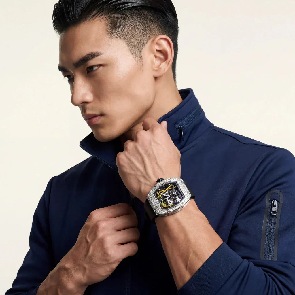 RM Stone Set Panda Motif Watch