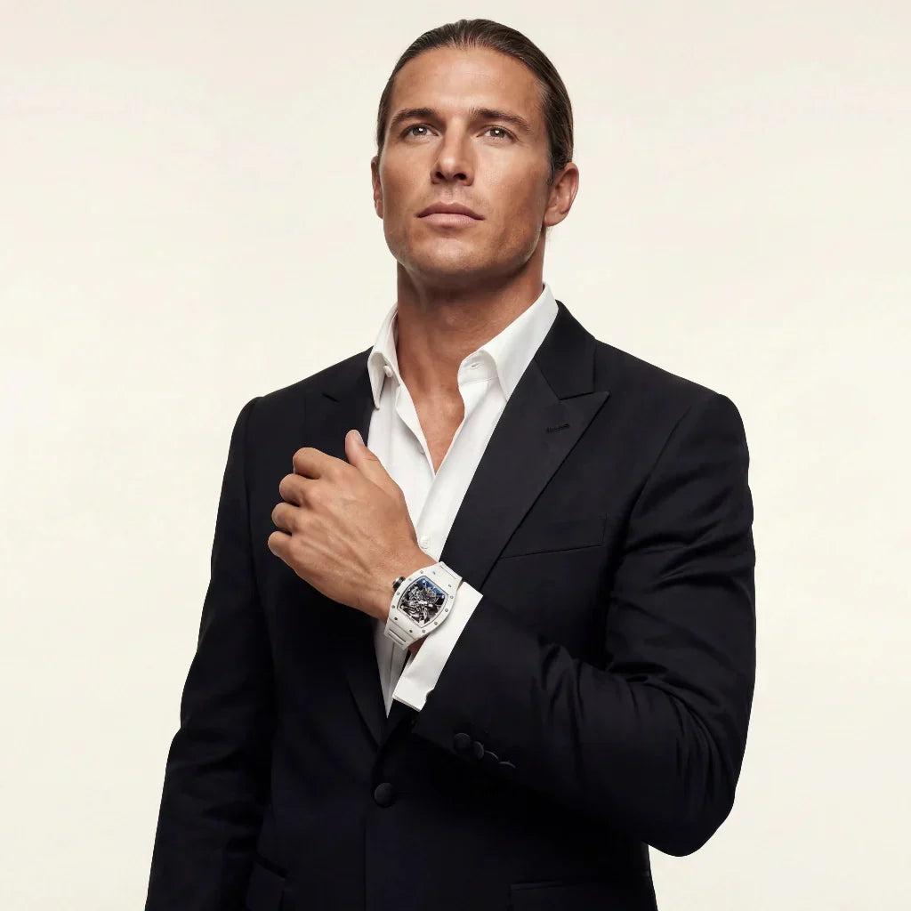 RM White Open Frame Watch