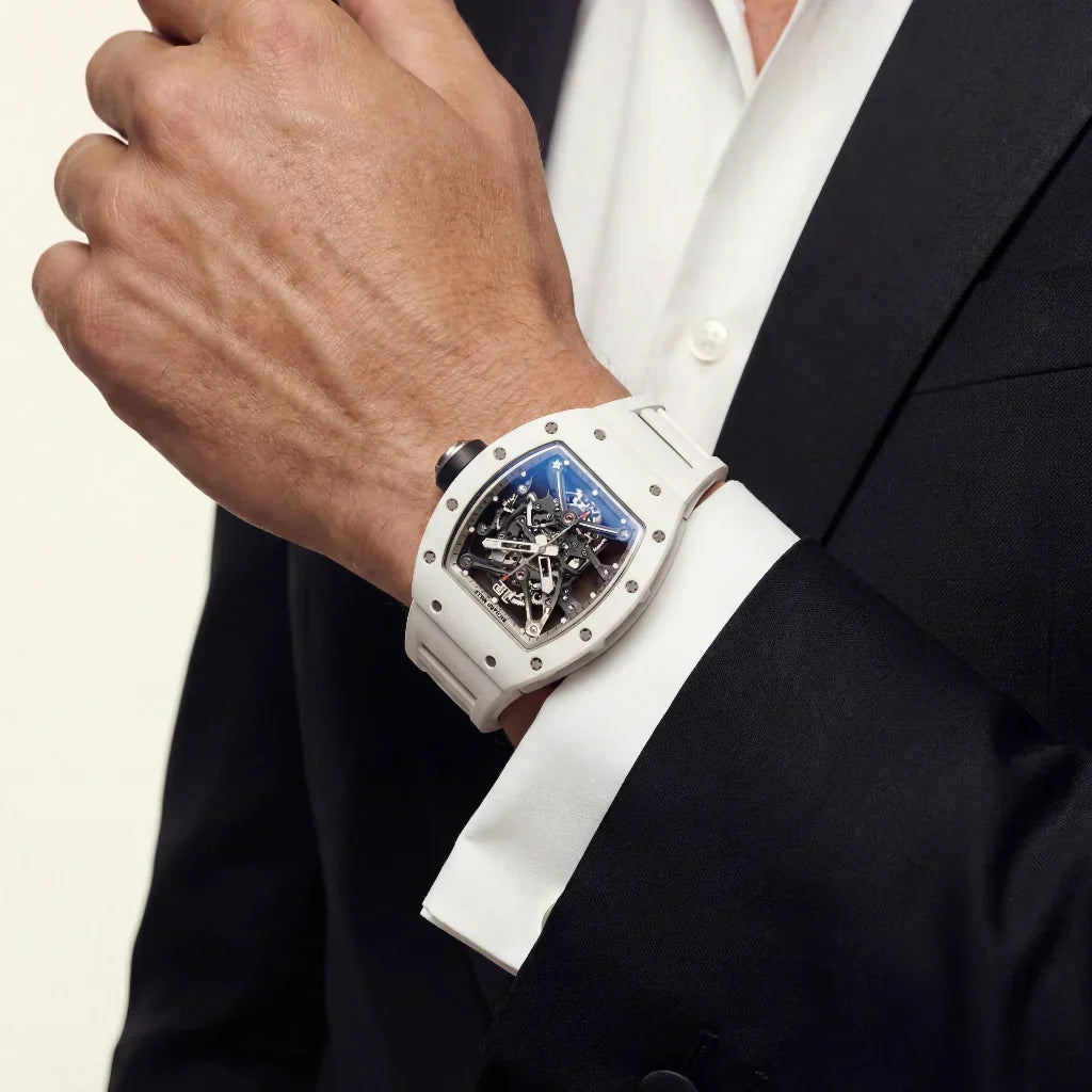 RM White Open Frame Watch