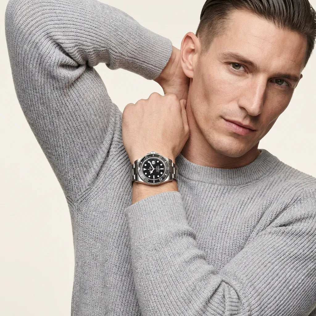 Submariner Black Dial Date Men's Watch