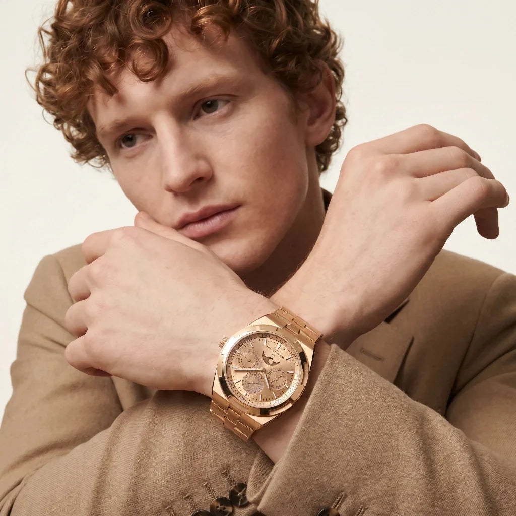 VC Champagne Moonphase Style Calendar Watch