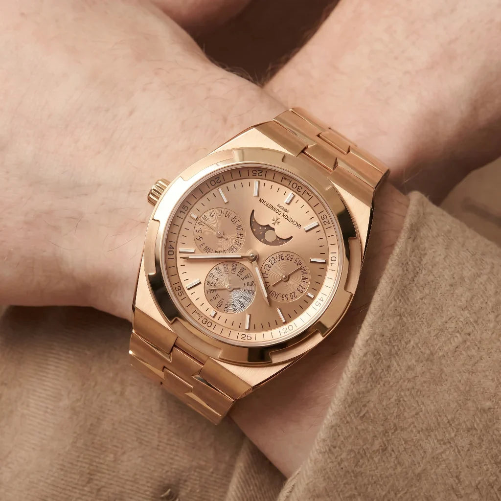 VC Champagne Moonphase Style Calendar Watch