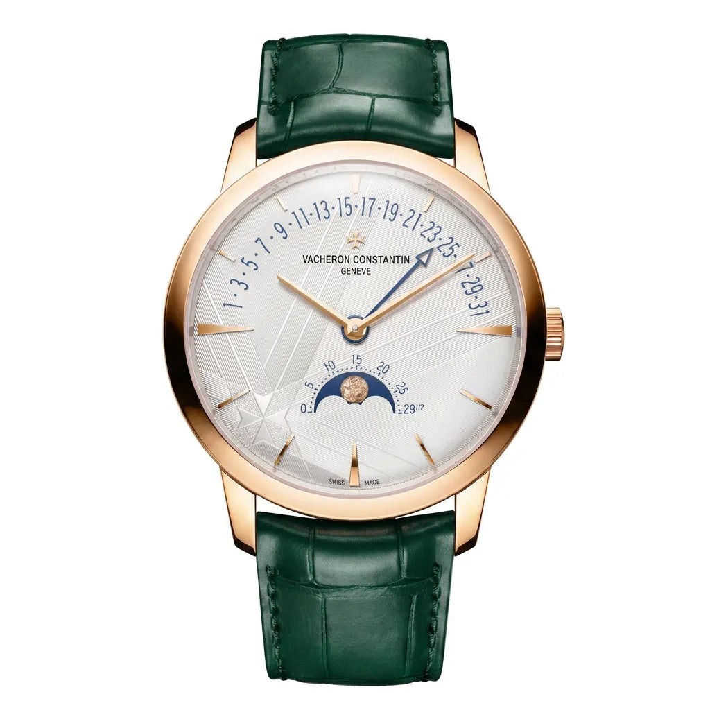 VC Green Strap Moonphase Style Watch