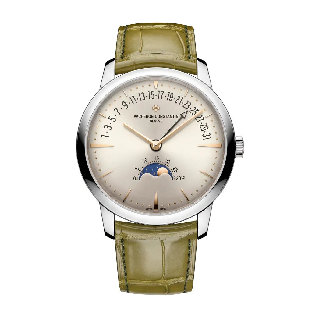 VC Olive Strap Moonphase Style Watch