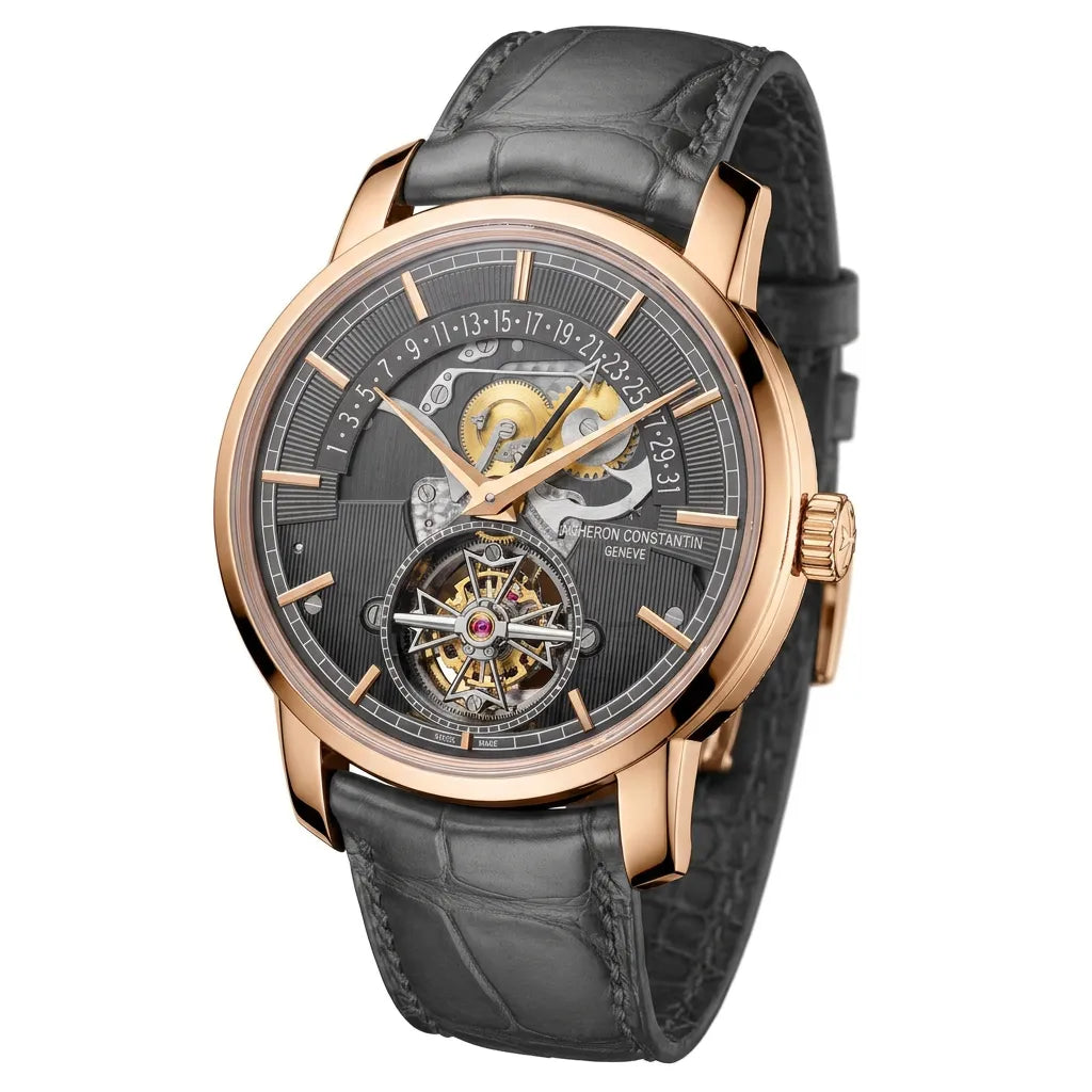 VC Skeleton Style Textured Strap Watch