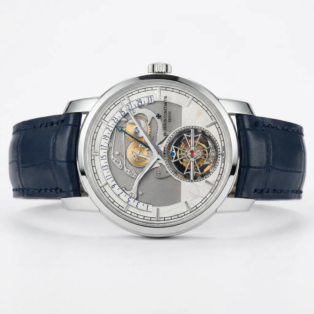 VC Skeleton Style Textured Strap Watch